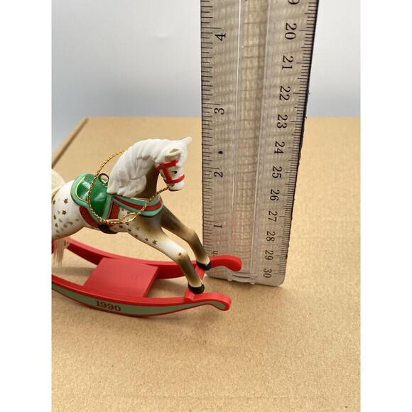 Hallmark 1990 Keepsake Christmas Ornament ROCKING HORSE  # 10 Vintage - Picture 5 of 5